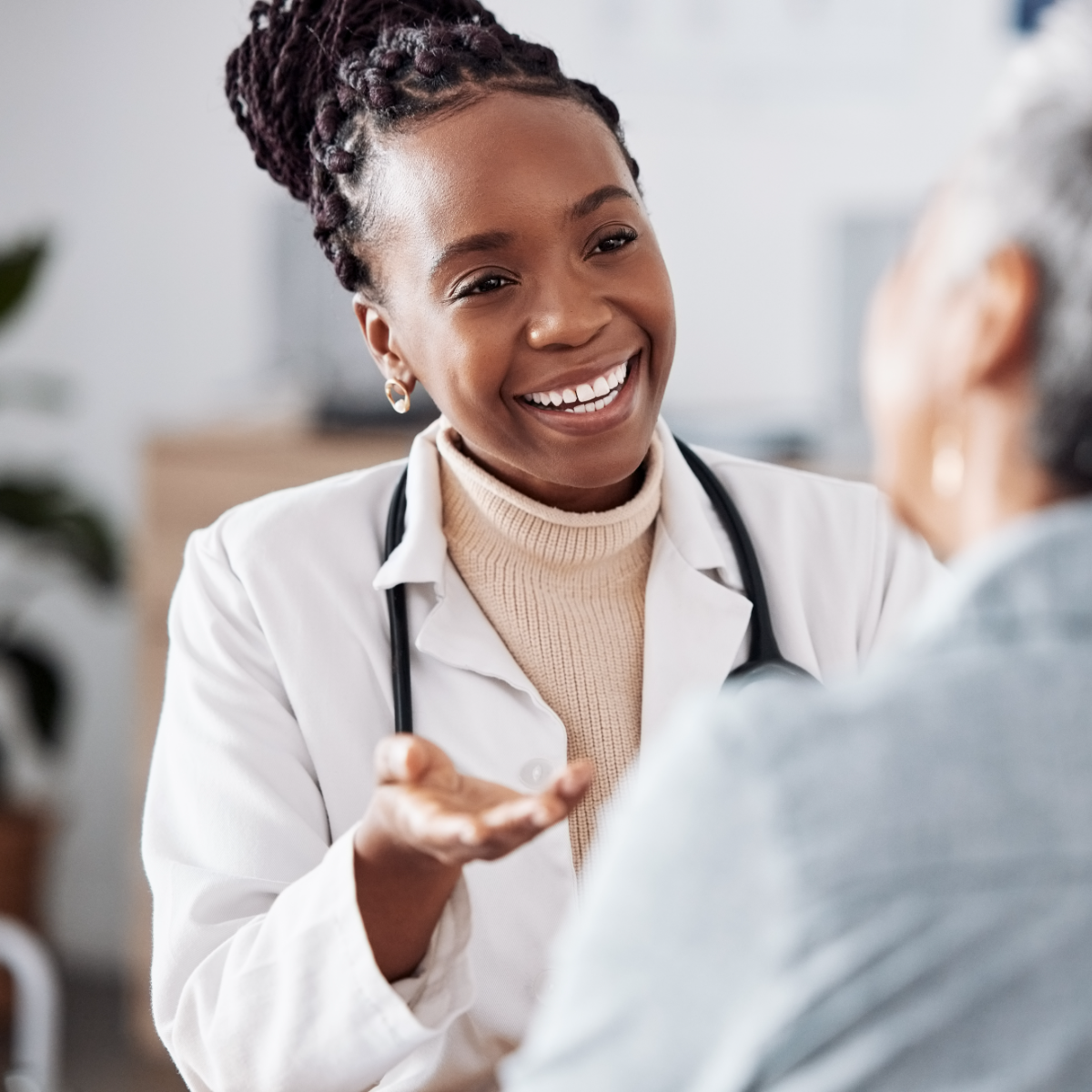 Doctor speaking with a patient